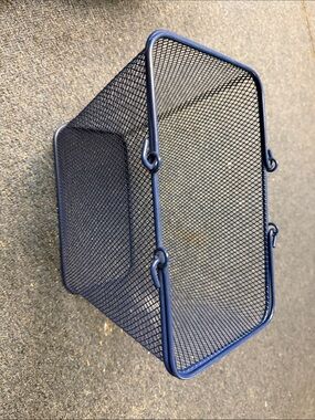 Blue Mesh Desk Organizer Basket